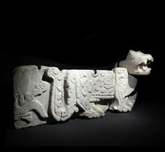 Mayan sculpture of a Jaguar, in stone. Chichen Itza,
