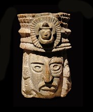 King of Kabah' Mayan sculpture from Yucatan in Mexico 600-900 AD