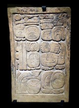Maya glyph texts on the Lapida Dupaix found at the Mayan site of Palenque