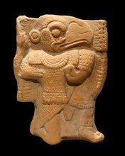 Mayan ceramic mould for a whistle; shaped as a bird