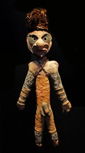 wooden tribal effigy of a ghost or spirit figure from Vanuatu in Melanesia 1950