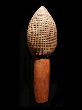 New Caledonia bark cloth beater made from wood. Late 19th century
