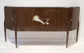 Desserte dite meuble au char Sideboard with an ivory inlay 1921. By Jacques-Emile Ruhlmann