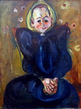 woman in a blue dress 1924 by Chaim Soutine 1893-1943