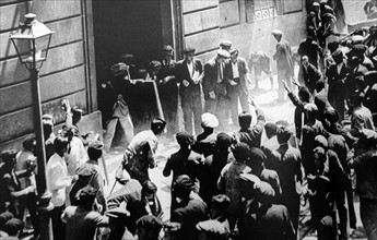 Crowds loot and rampage through the Convent of Isabel The Catholic in Spain 1931