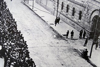 Crowds outside Barcelona prison