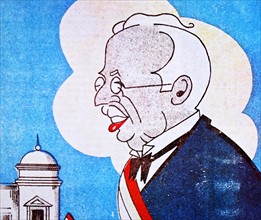 Cartoon depicting President Alcala Zamora of Spain 1935