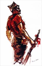 Spanish Civil War Republican militia guard