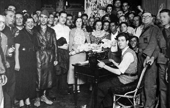Civil marriage in Republican Spain 1938.