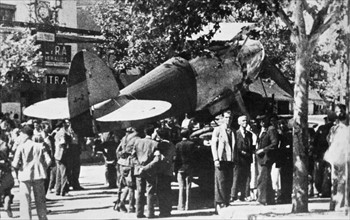 A Nationalist (Fascist) Hawker Fury aircraft