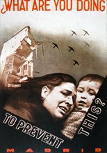 1936 Spanish Civil War republican propaganda poster