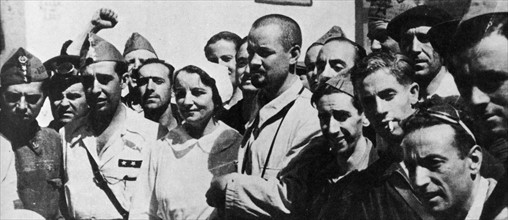 Republican militia in Madrid during the Spanish Civil War 1935