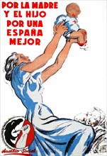 Poster extolling the role of women as mothers during Spanish Civil War.
