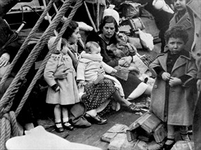 Evacuation of infant children from Santander, during the Spanish Civil War 1937