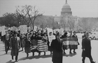 Protest in Washington DC, against neutrality during the Spanish Civil War