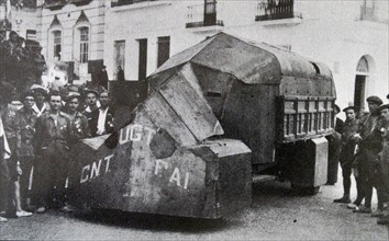 Republican armoured vehicle captured during the Spanish Civil War