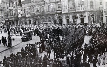 The Condor Legion marches, during the Spanish Civil War