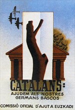 Spanish Civil War Basque propaganda poster 1937