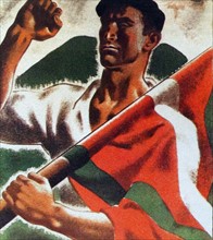Basque propaganda poster, during the Spanish Civil War