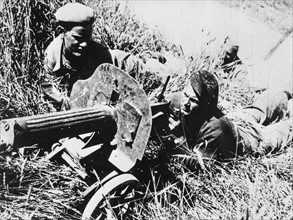 International brigade soldiers, during the Spanish Civil War