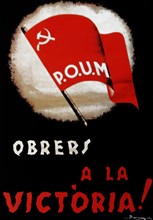 1935 Workers' Party of Marxist Unification (POUM) poster, in the Spanish Civil War