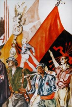 Carlist, Nationalist and Falangist soldiers, Spanish Civil War