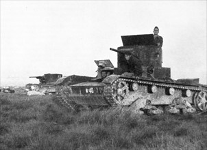 Soviet Russian tanks, during the Spanish Civil War