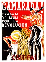 Spanish Civil War Anarchist propaganda poster