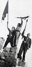 nationalist soldiers capture a strategic position during the Spanish Civil War