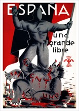 Nationalist Propaganda Service, poster, Spanish Civil War