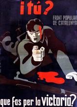 Spanish Civil War, Republican poster by Lorenzo Goni 1936.
