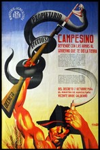 Spanish Civil War, Republican poster calling on the peasants