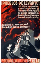 Spanish Civil War poster 'Pueblos de Levante!