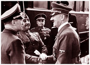 German Nazi leader, Adolf Hitler meets Spanish Nationalist, General Franco