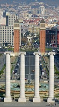View of the Plaza de Espana, one of Barcelona's most important squares