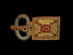 Gothic style buckle with rectangular plate deriving from Roman forms