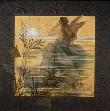 Composition with winged nymph at sunrise by Alexandre de Riquer, 1887