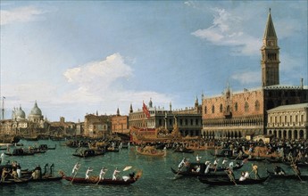 Return of the Bucintoro the Ascension Day by Antonio Canaletto