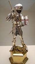 St George and the dragon, in Silver. Spanish 1420-1450 AD