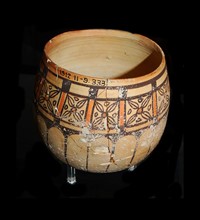 Fine ware cup with painted with geometric motifs. Meroe, near Shendi, Sudan). 800 BCE — c. 350 CE