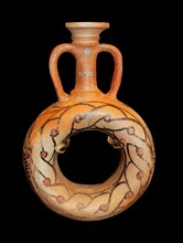 Ring flask from the Meroitic period. in pre-Islamic Sudan. 300 BC to 400 AD.