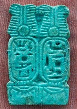 plaque giving the king’s nomen and prenomen. Napatan Period, Egypt, about 623-593 BC
