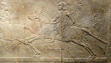Relief depicting the royal lion hunt. Assyrian, about 645-635 BC From Nineveh