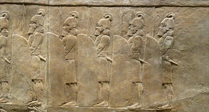 Relief depicting protective spirits. Assyrian, about 645-635 BC From Nineveh, North Palace. Assyrian, about 645-635 BC
