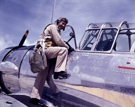 Cadet L. Deitz at the Naval Air Base, Corpus Christi, Texas