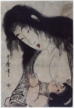 Yamauba breast feeding Kintaro