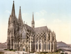 Cathedral from the side, Cologne, the Rhine