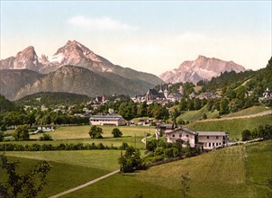 Berchtesgaden from Malerhugel, Upper Bavaria, Germany 1890