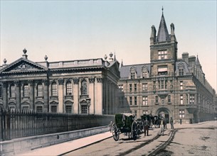 Caius College and Senate House, Cambridge, England 1890