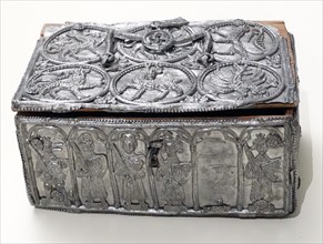 15th Century alloy, lead and tin warrior box